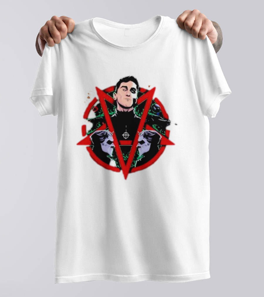 Hawks Remera MVP Vector Triangular Symbol With Mysterious Figure And Crossed Arms T-Shirt