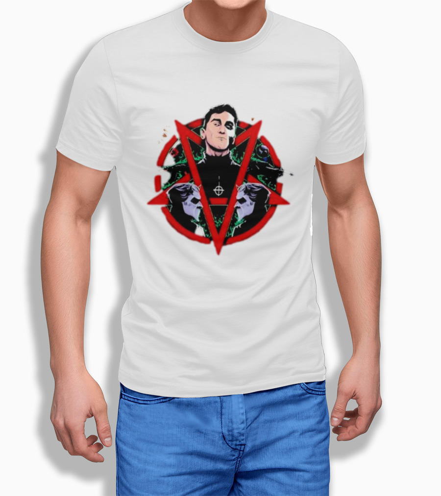 Hawks Remera MVP Vector Triangular Symbol With Mysterious Figure And Crossed Arms T-Shirt