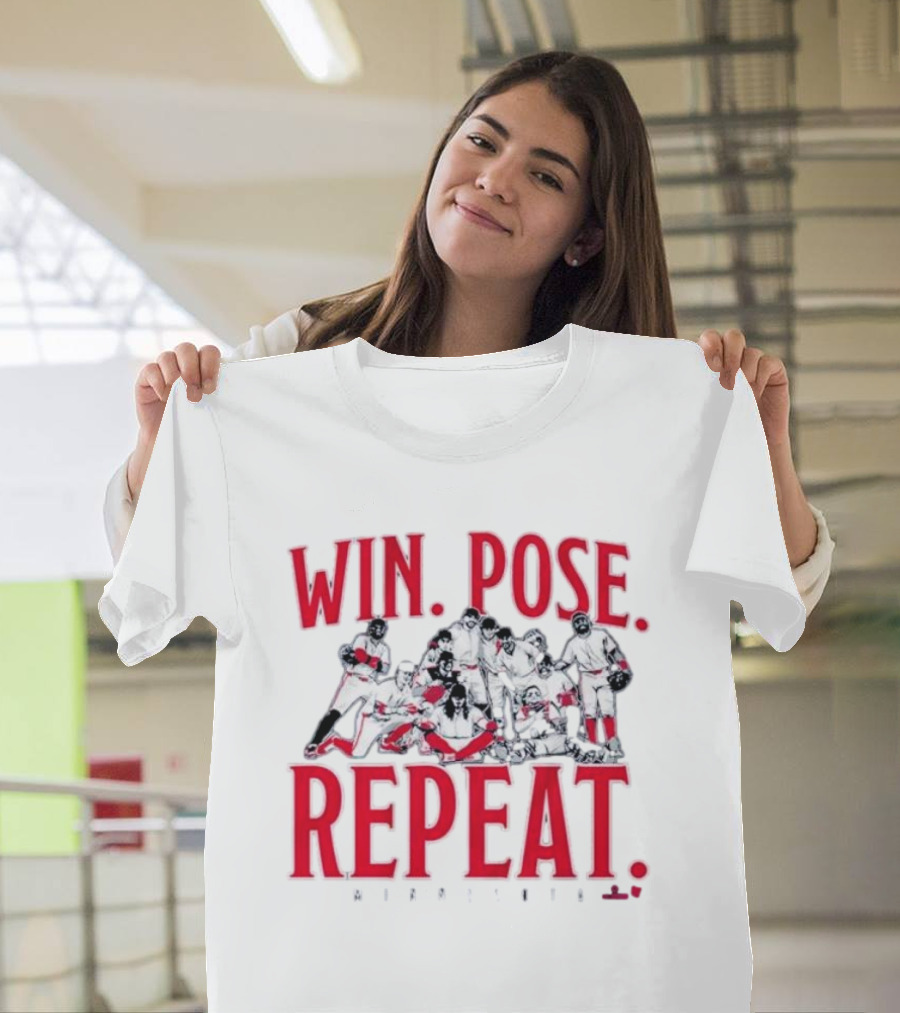 Minnesota Baseball Win Pose Repeat Team T-Shirt