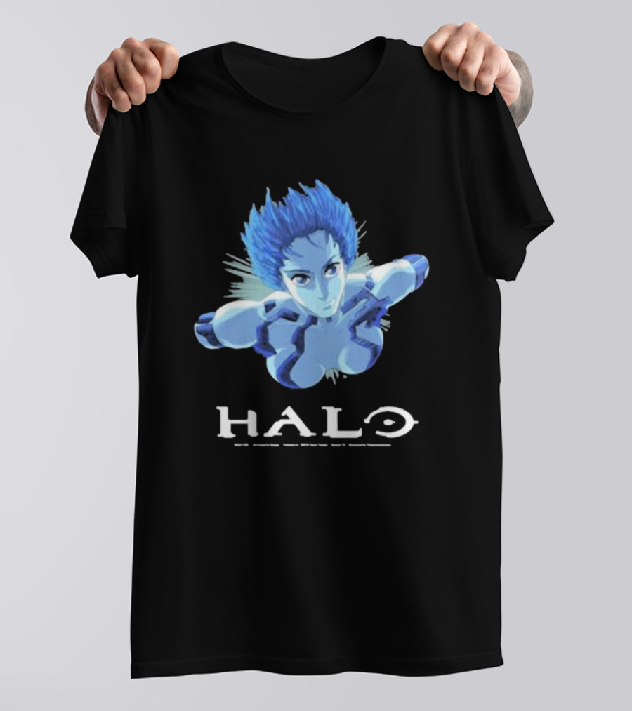 Halo Cortana AI Character Blue Avatar T-Shirt