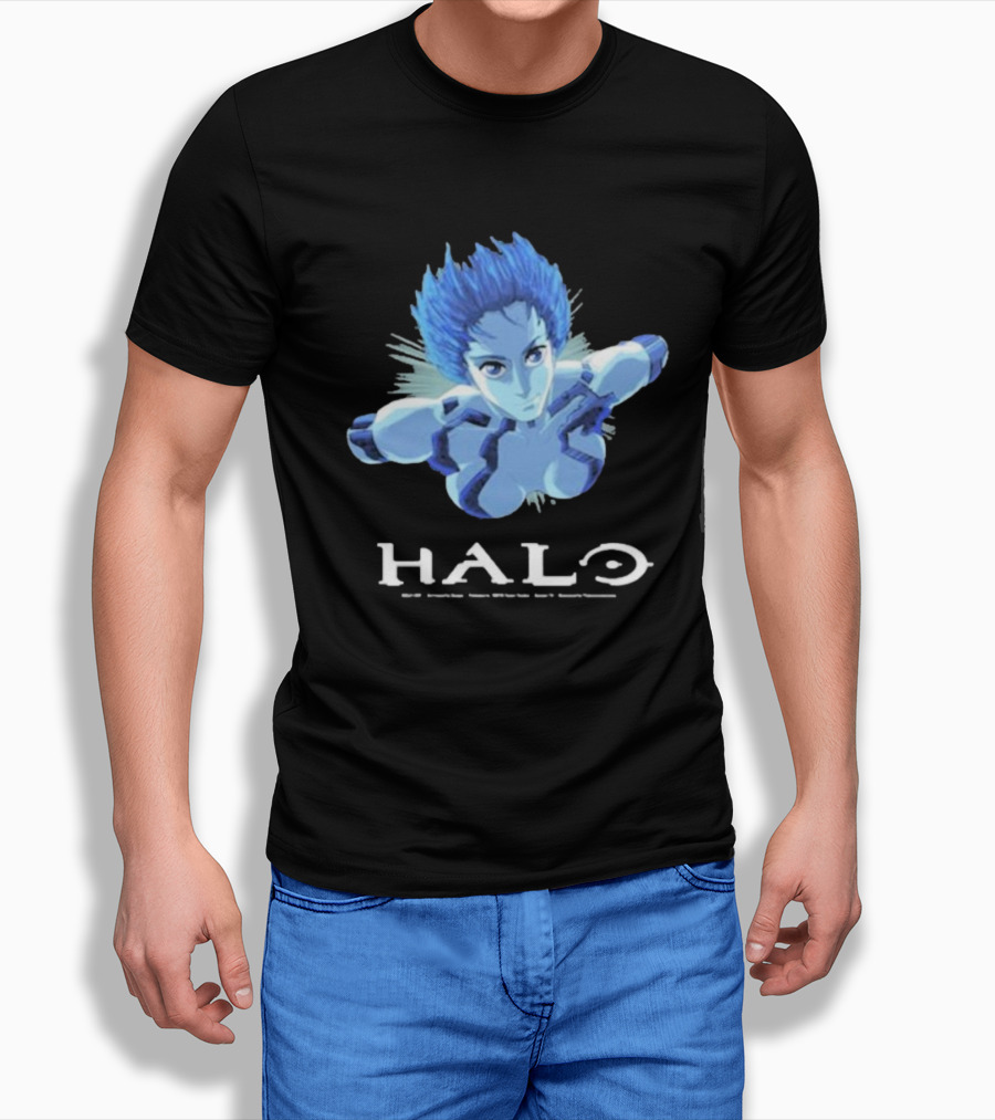 Halo Cortana AI Character Blue Avatar T-Shirt
