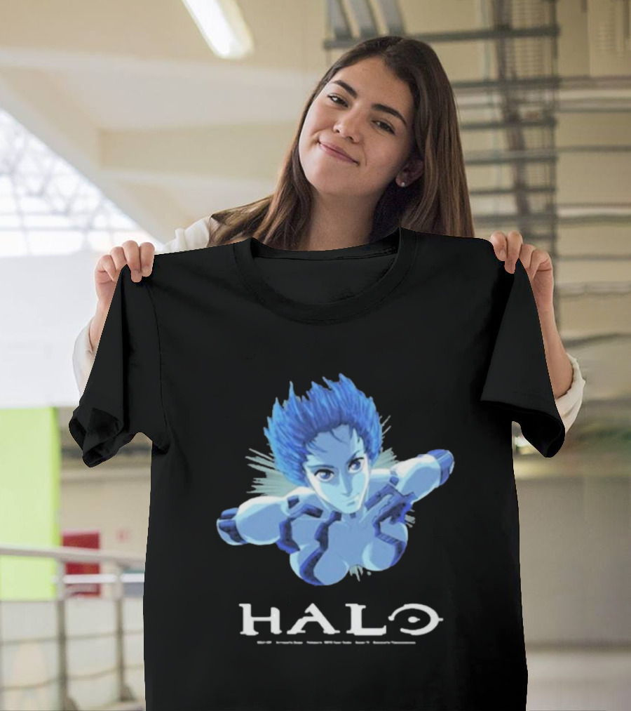 Halo Cortana AI Character Blue Avatar T-Shirt