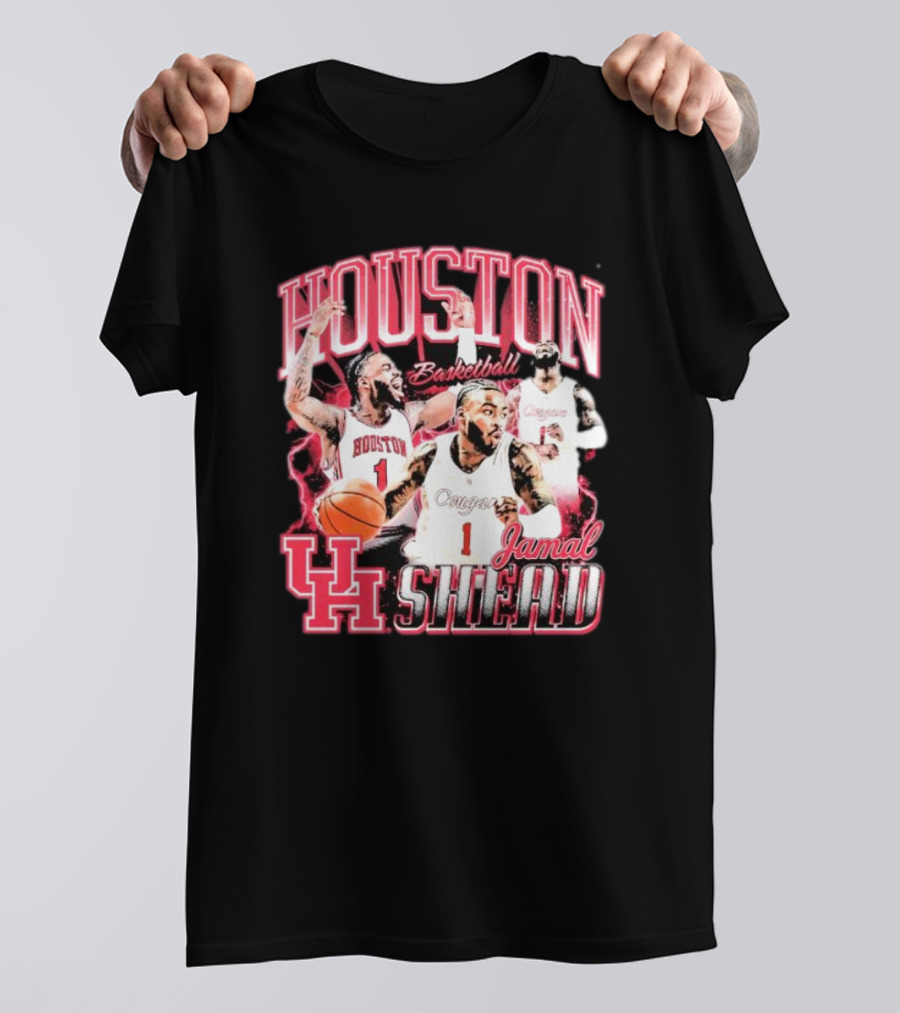Jamal Shead Houston Cougars Basketball U H T-Shirt