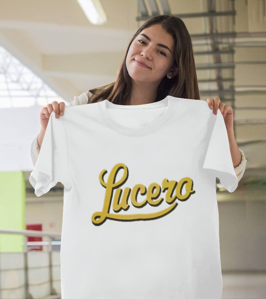 Lucero Script Logo Baseball T-Shirt
