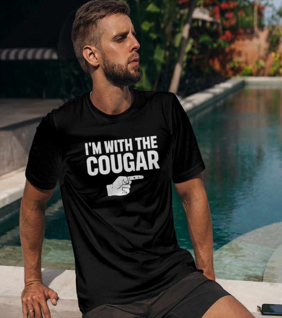 I'm With The Cougar Mark Titus Show Pointing Hand T-Shirt