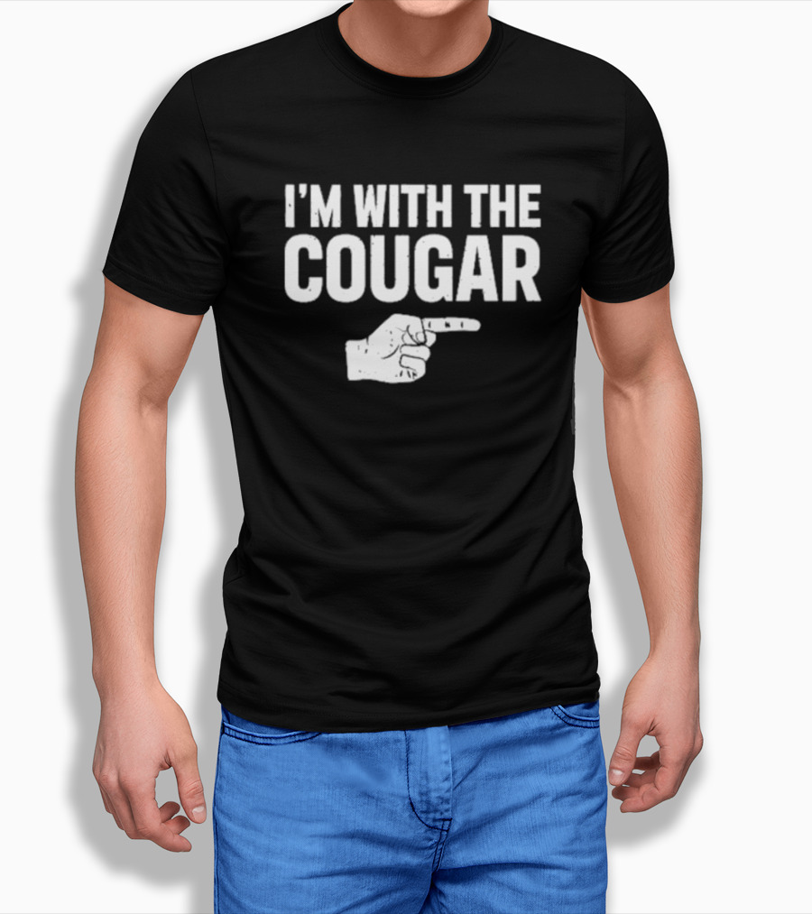 I'm With The Cougar Mark Titus Show Pointing Hand T-Shirt