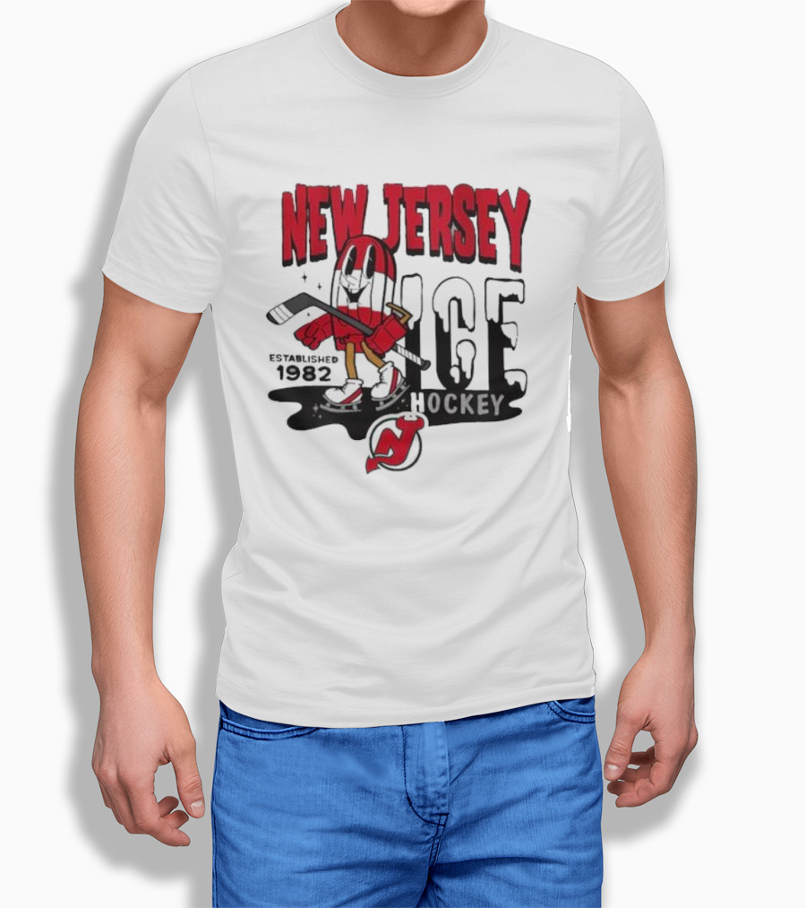 New Jersey Hockey Popsicle Established 1982 Youth Mitchell And Ness T-Shirt