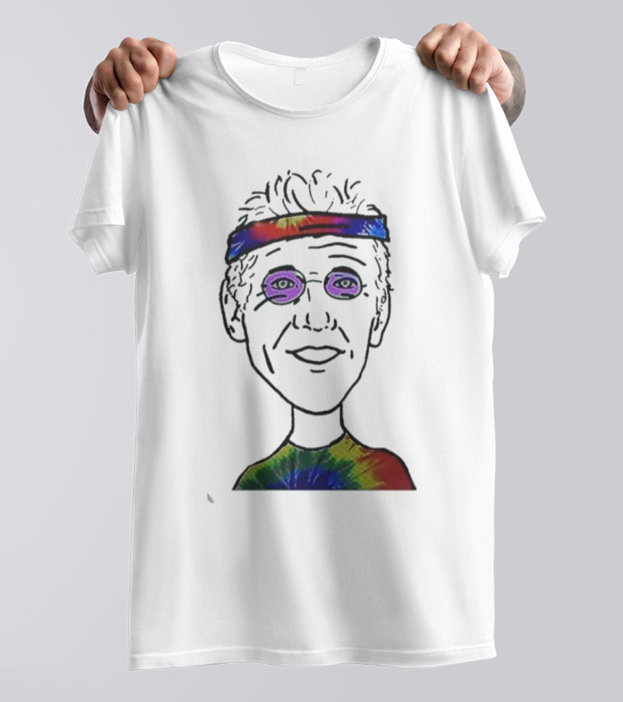 Bill Walton Tie-Dye Headband And Shirt Caricature T-Shirt