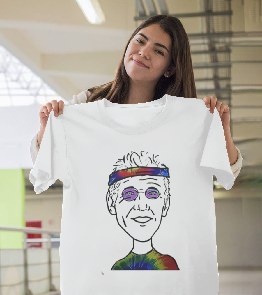 Bill Walton Tie-Dye Headband And Shirt Caricature T-Shirt