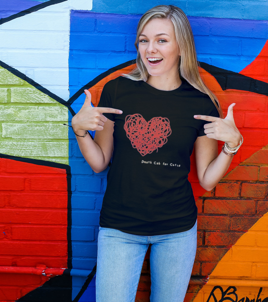 Death Cab For Cutie Heart Red Thread T-Shirt