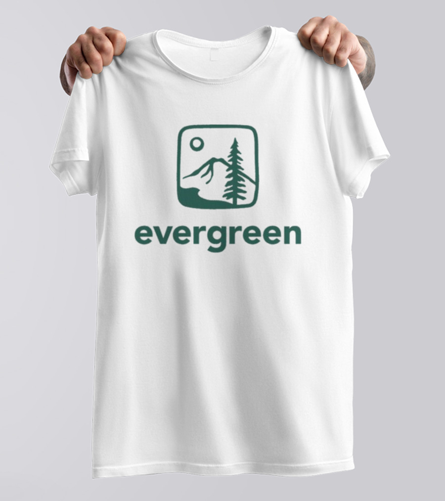 Evergreen State Mountain Pine Logo Ringer T-Shirt