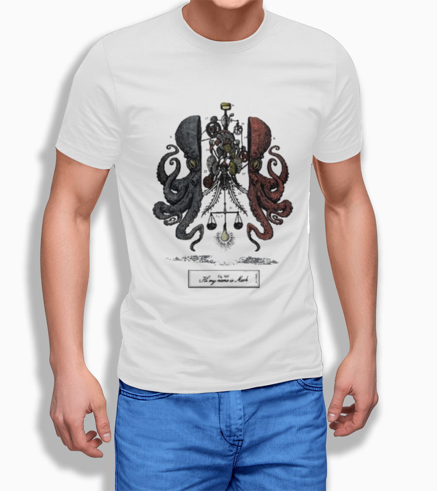 Hi My Name Is Mark Octopus Dissection T-Shirt