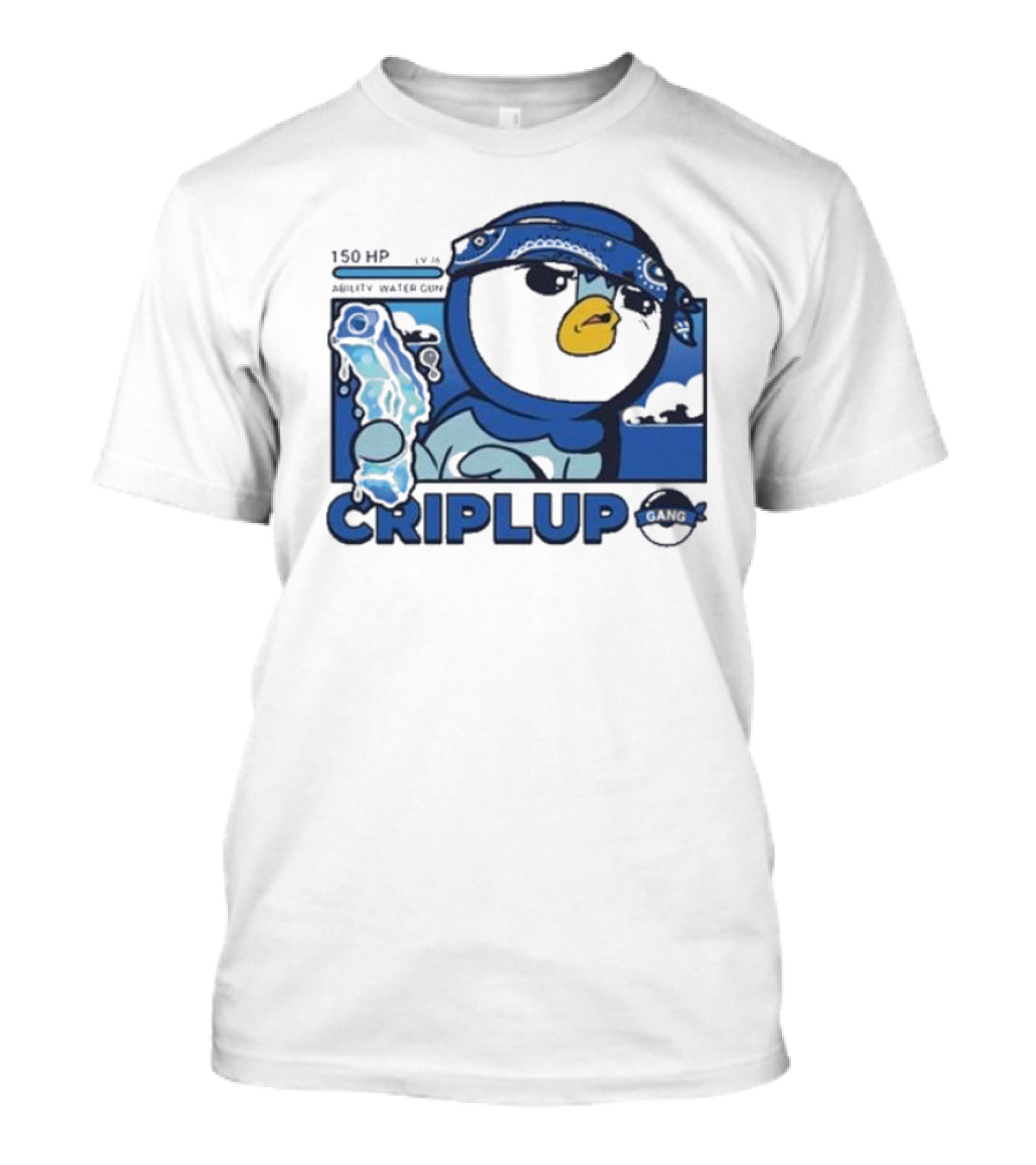 Impjcomics Criplup Comic Blue Bandana Penguin T-Shirt
