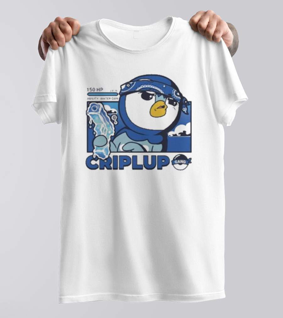 Impjcomics Criplup Comic Blue Bandana Penguin T-Shirt
