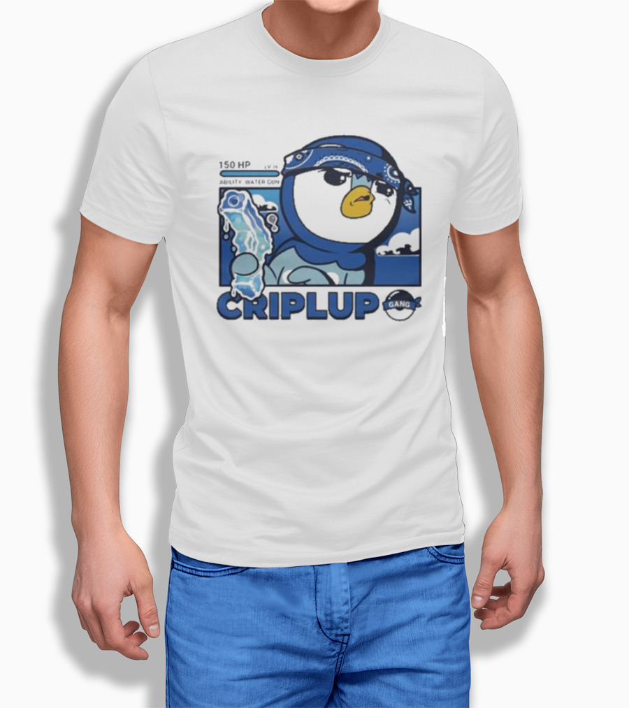 Impjcomics Criplup Comic Blue Bandana Penguin T-Shirt