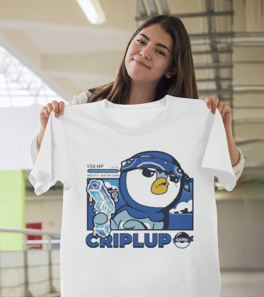 Impjcomics Criplup Comic Blue Bandana Penguin T-Shirt