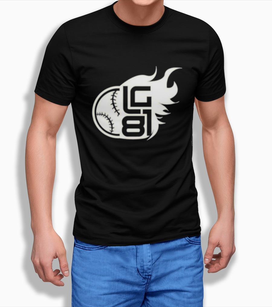 LG 81 Baseball Flames T-Shirt