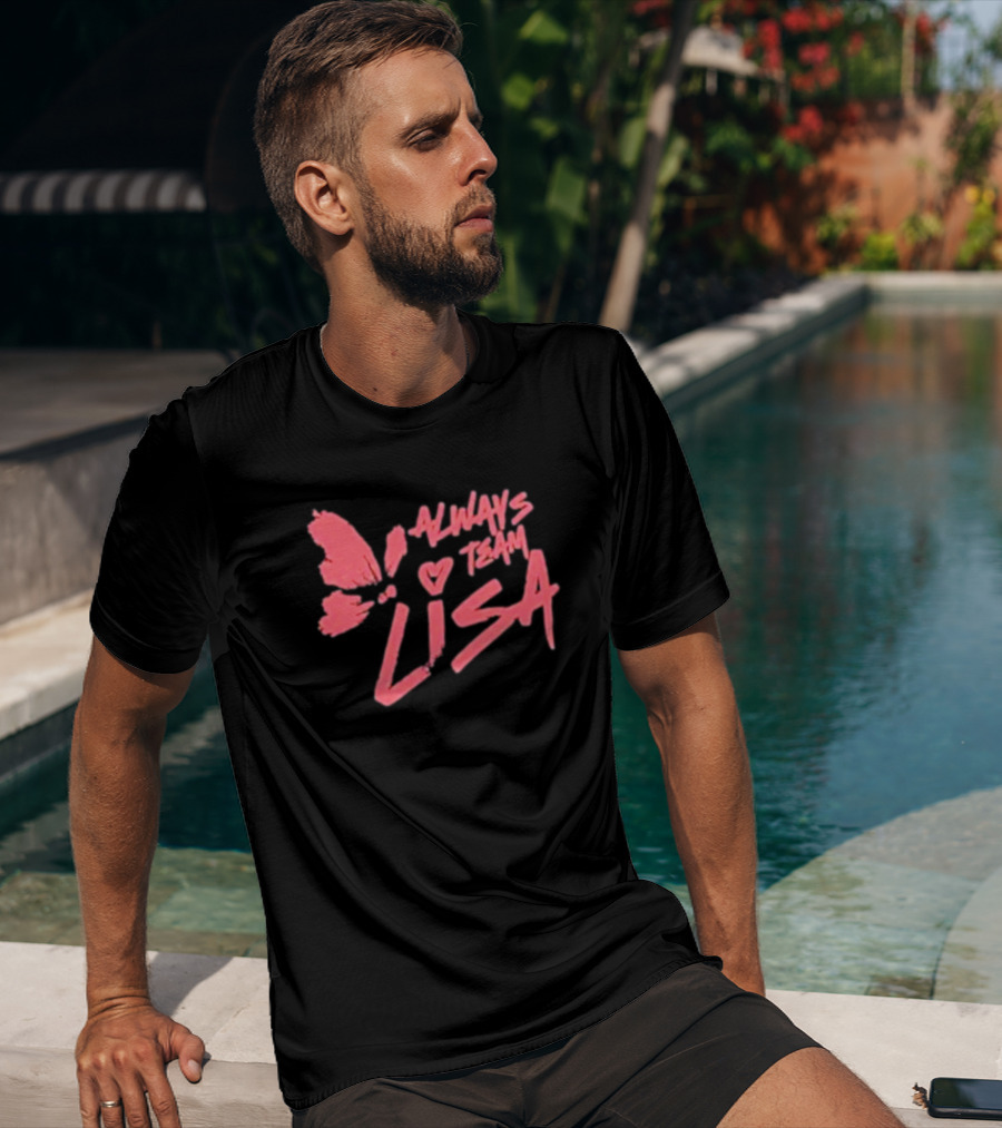 Always Team Lisa Pink Butterfly Heart T-Shirt
