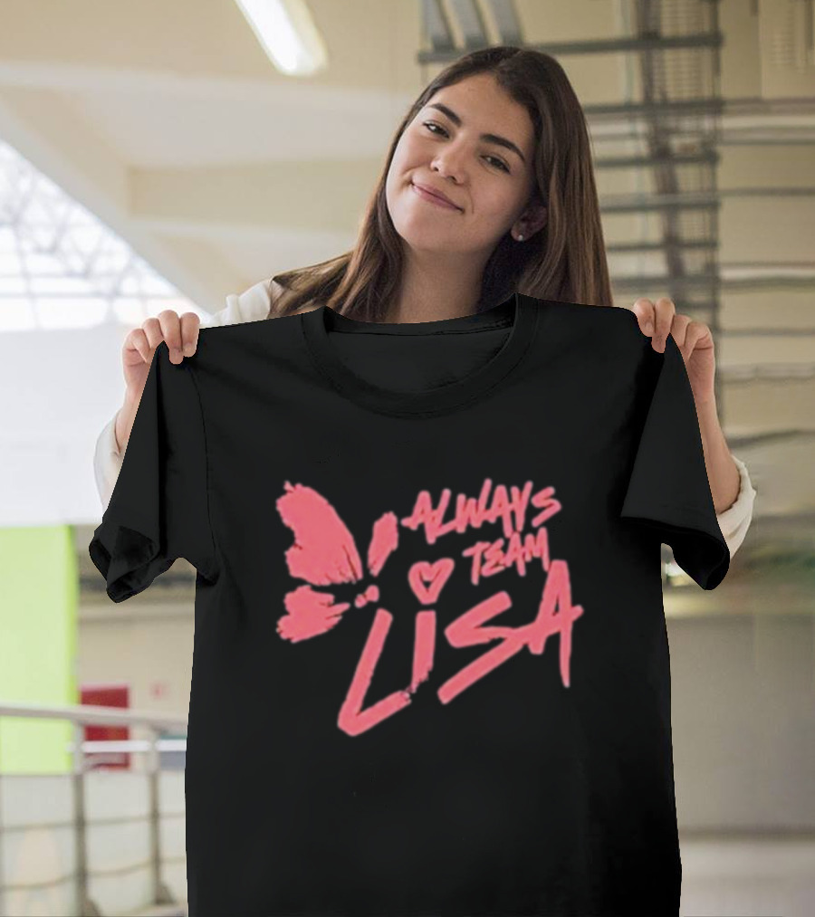 Always Team Lisa Pink Butterfly Heart T-Shirt