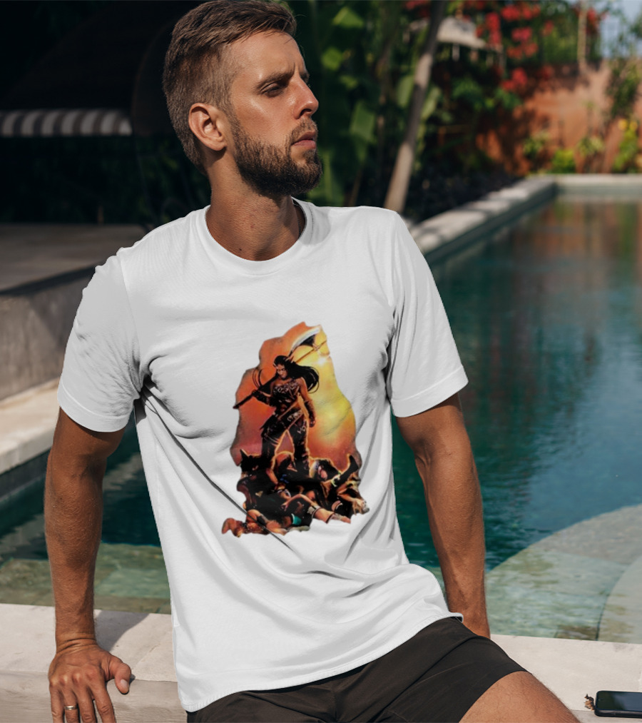 Athena Palmer Warrior Standing Over Fallen Warriors T-Shirt