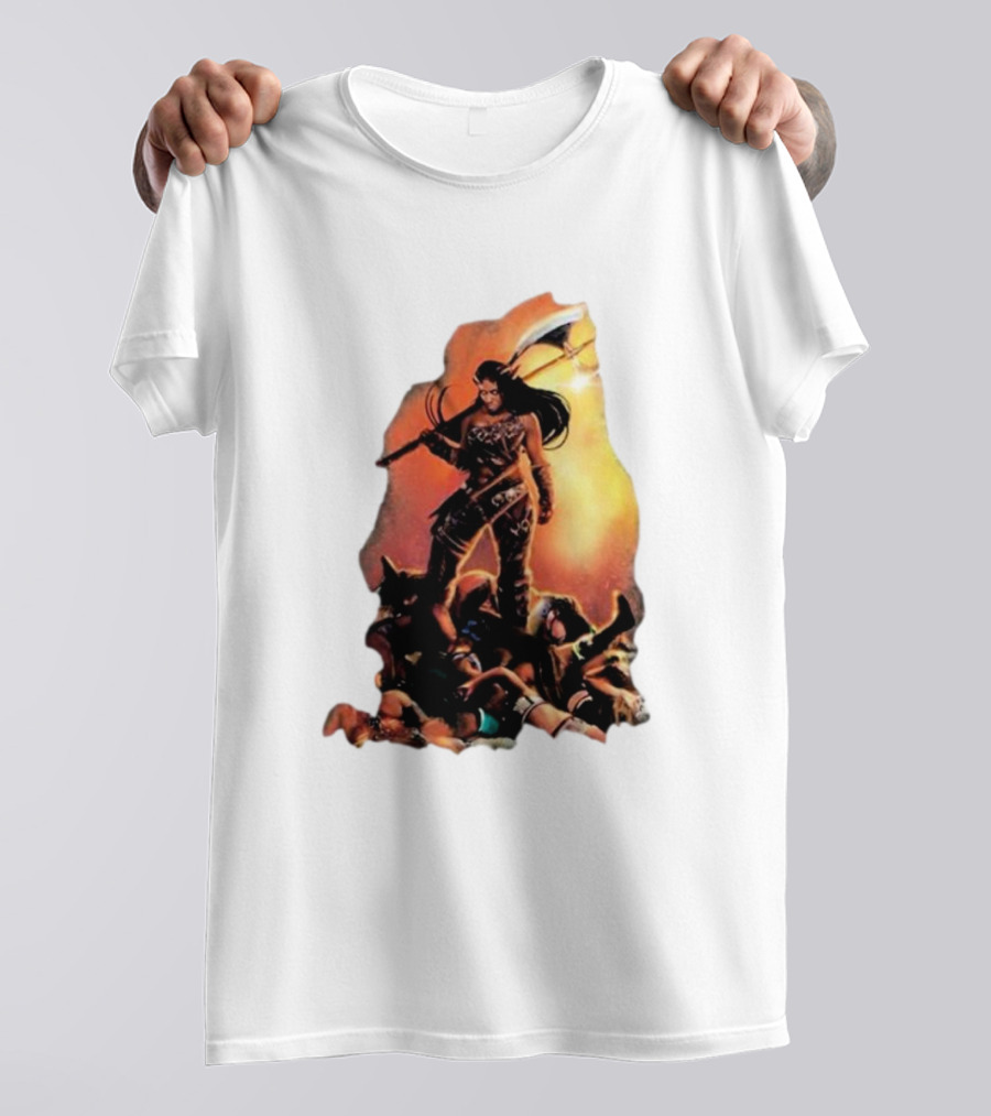 Athena Palmer Warrior Standing Over Fallen Warriors T-Shirt