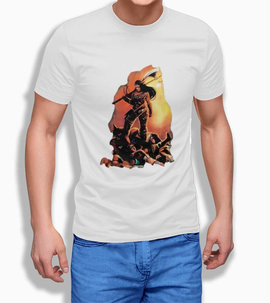 Athena Palmer Warrior Standing Over Fallen Warriors T-Shirt