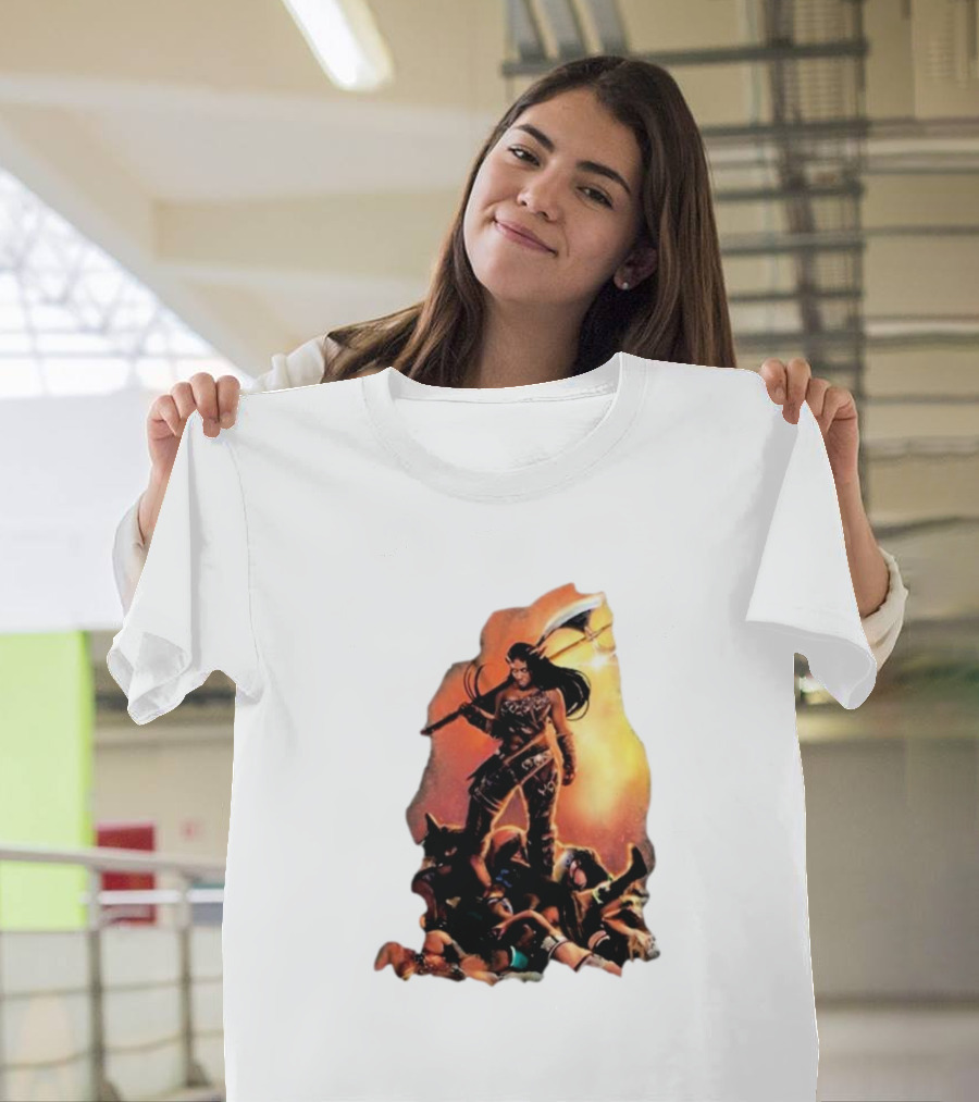 Athena Palmer Warrior Standing Over Fallen Warriors T-Shirt