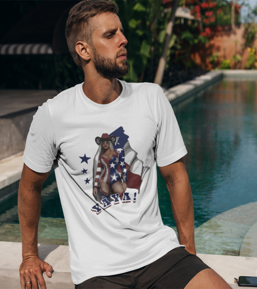 Cowboy Yaya American Flag Stars T-Shirt