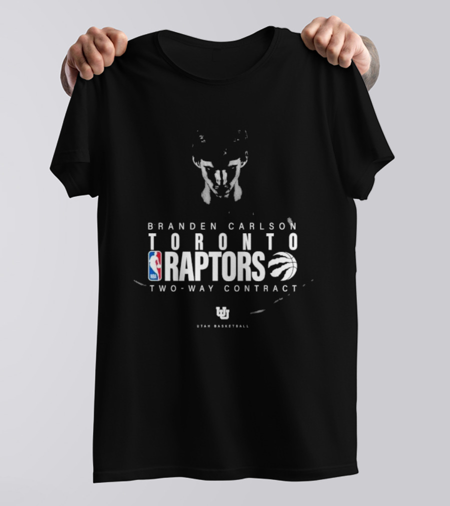Branden Carlson Toronto Raptors Two-Way Contract NBA Utah Basketball T-Shirt