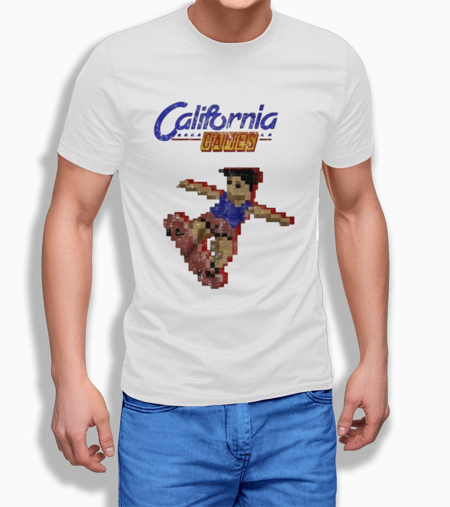 California Games Pixelated Skateboarding Retro Gaming T-Shirt