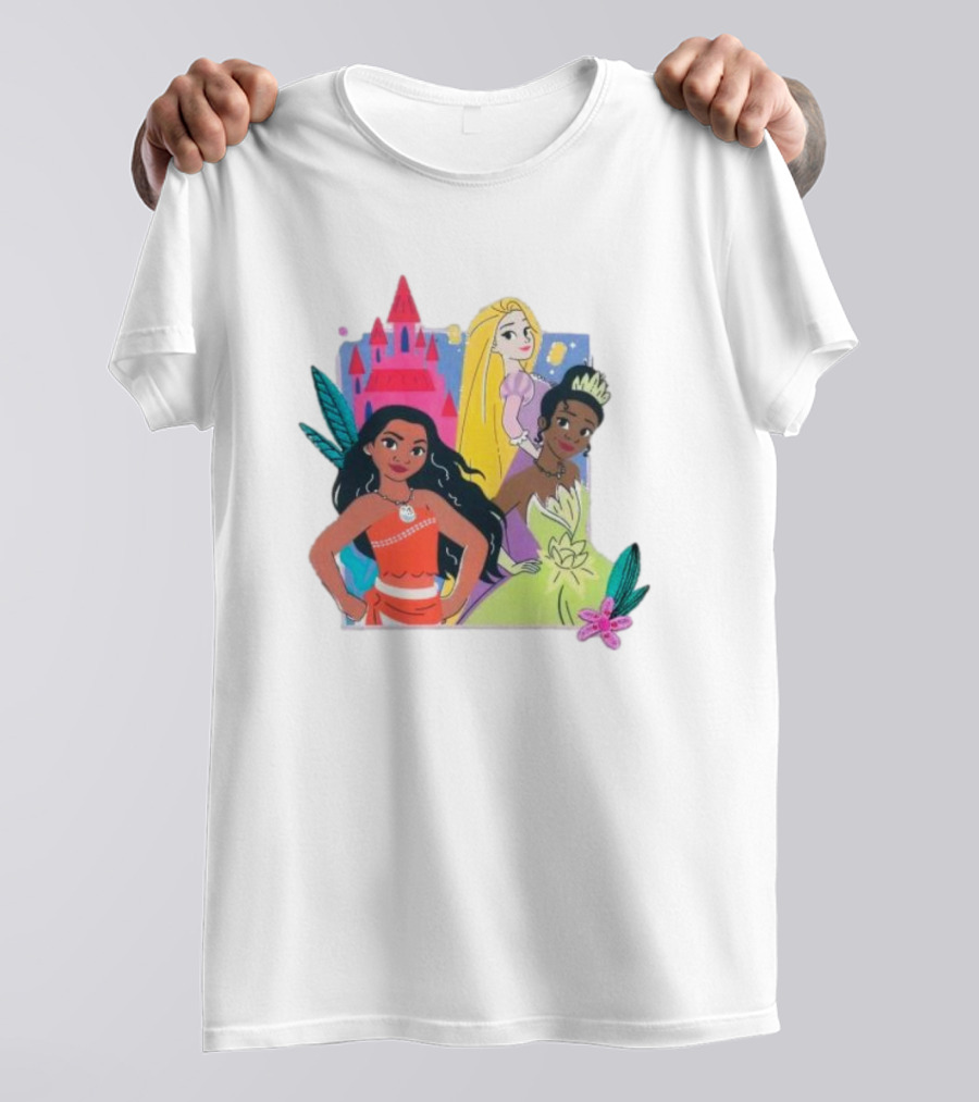 Disney Princess Moana Rapunzel Tiana T-Shirt