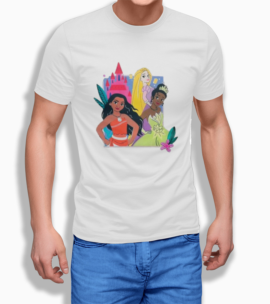 Disney Princess Moana Rapunzel Tiana T-Shirt