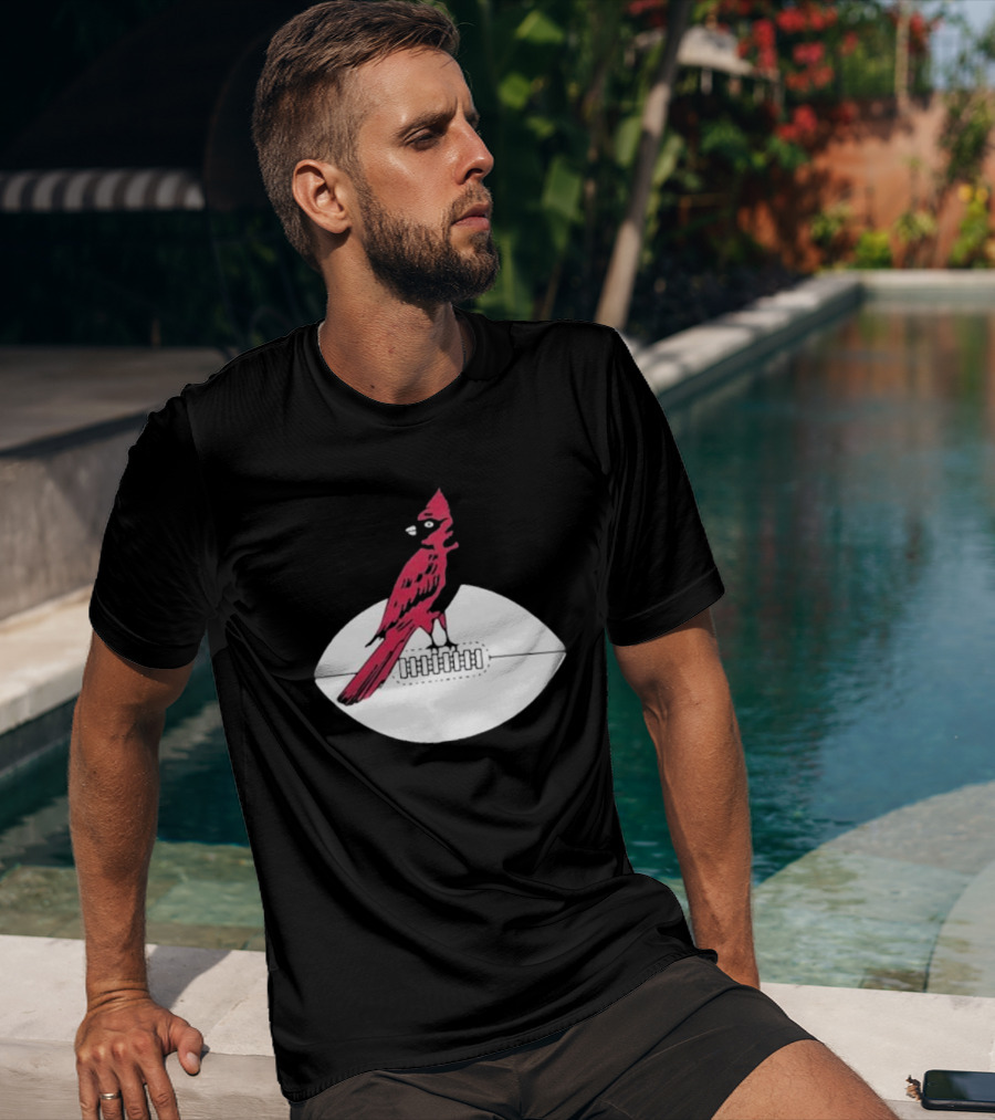 Arizona Cardinals Vintage Cardinal On Football T-Shirt