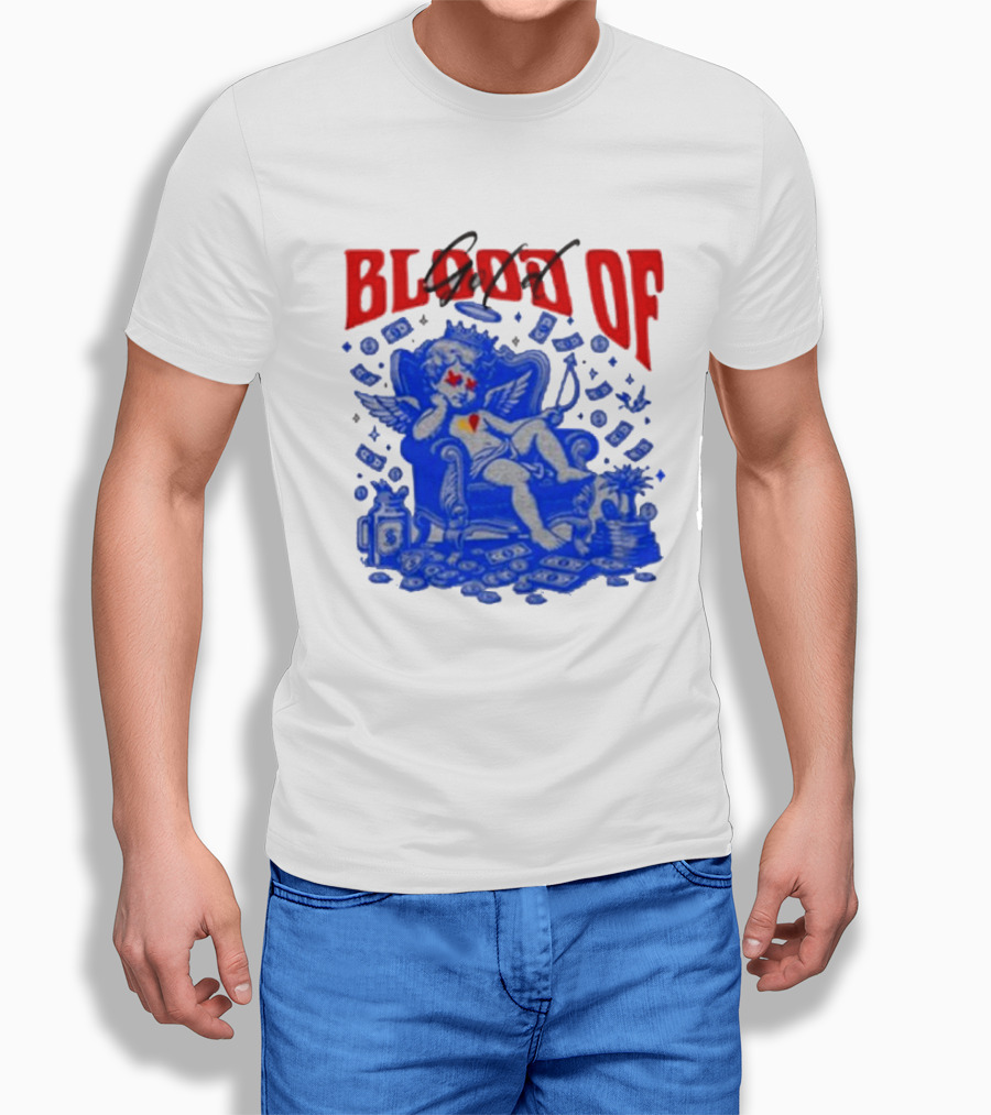 Blood Of Gold Angel On Throne Surrounded By Money T-Shirt