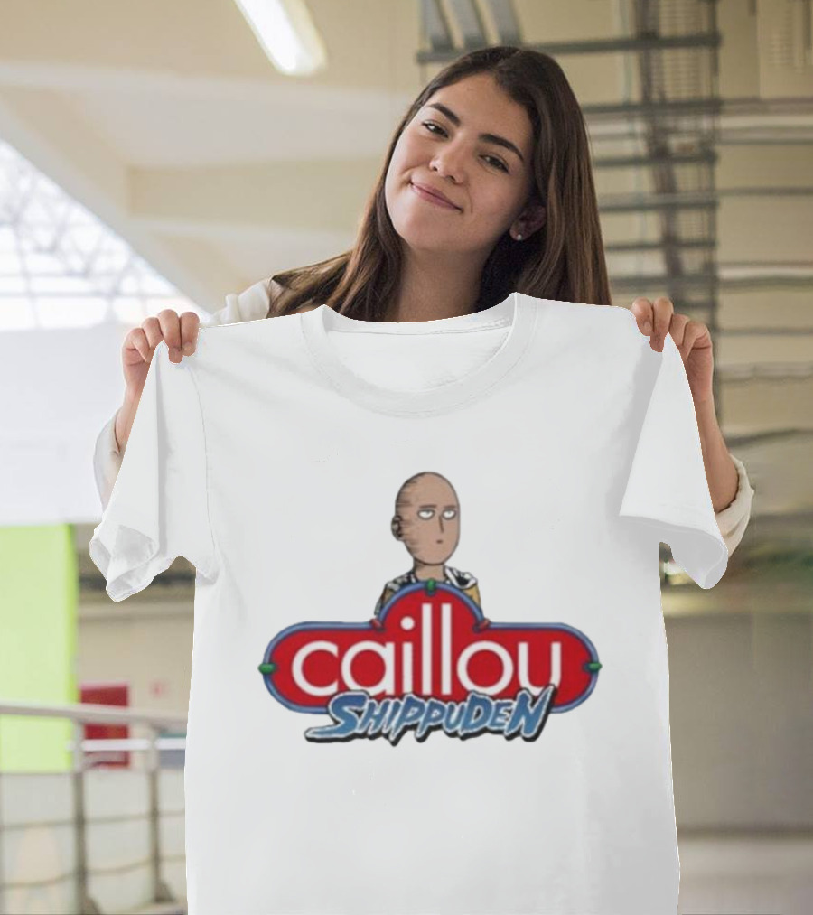 Goofyahhtees Caillou Shippuden Logo Mashup With Bald Character T-Shirt