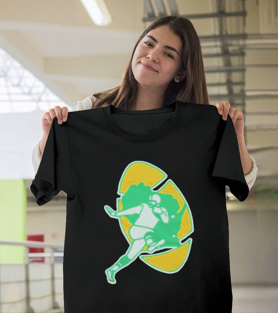 Green Bay Packers Alt Logo 1956 Retro Football Player Emblem T-Shirt