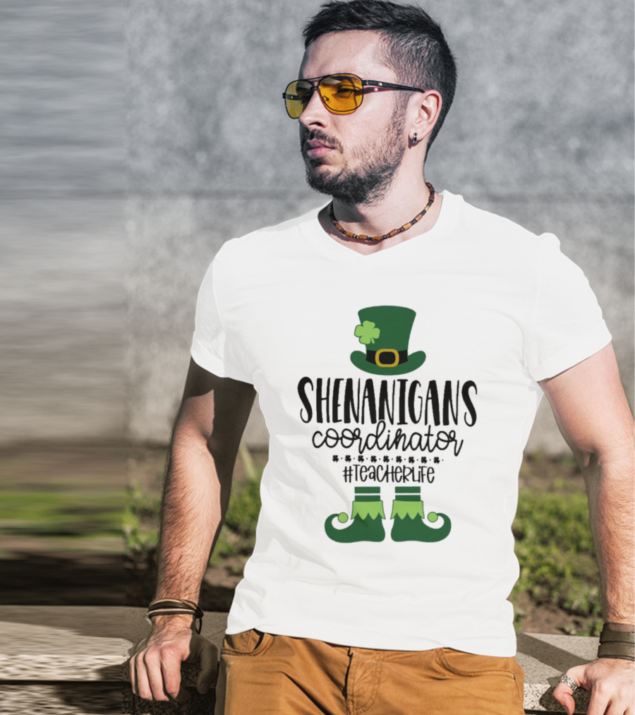 Shenanigans Coordinator #TeacherLife St Patrick's Day Elf T-Shirt