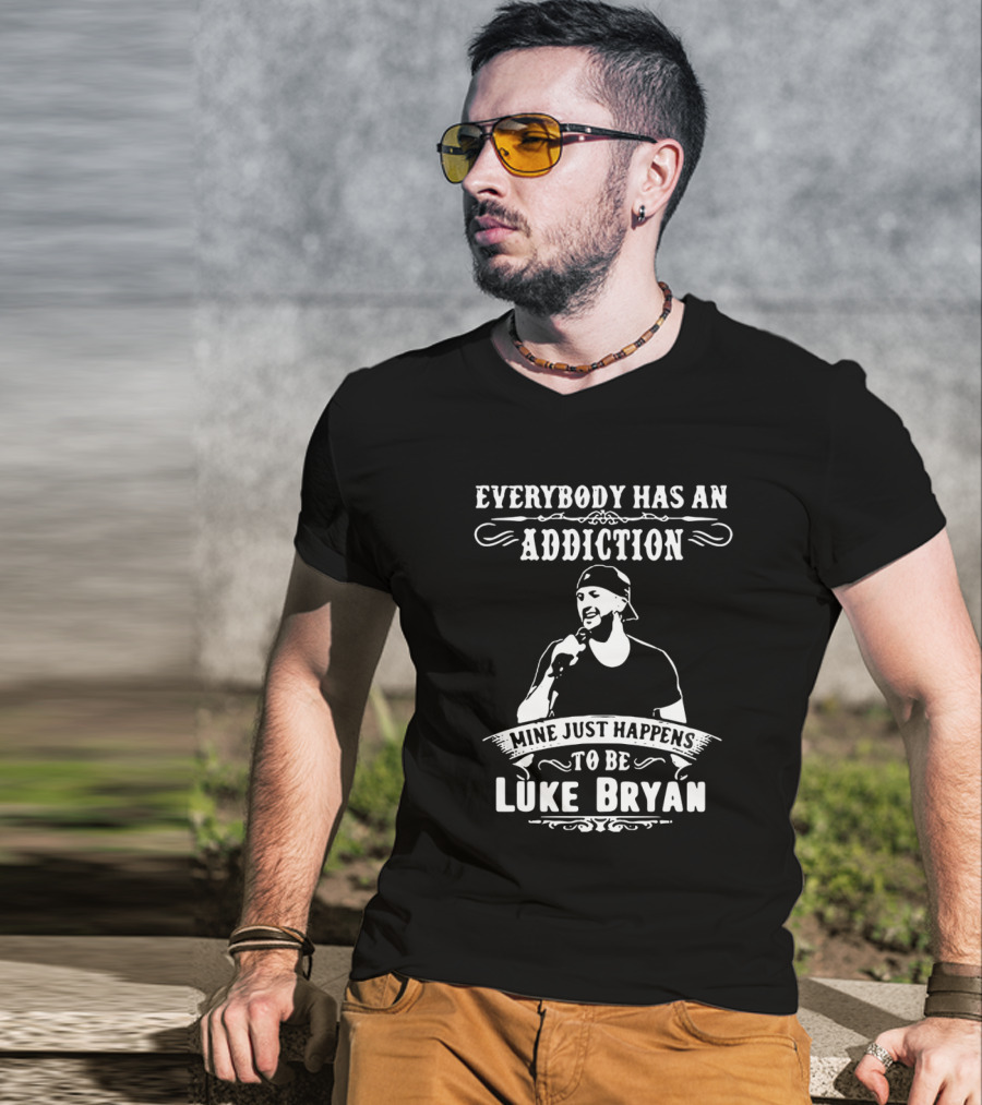 Everybody Has An Addiction Mine Just Happens To Be Luke Bryan Retro Country T-Shirt