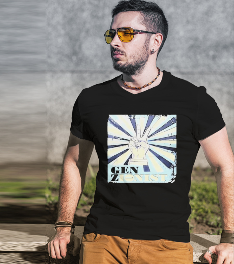 Gen Zionist Peace Sign Victory Hand T-Shirt