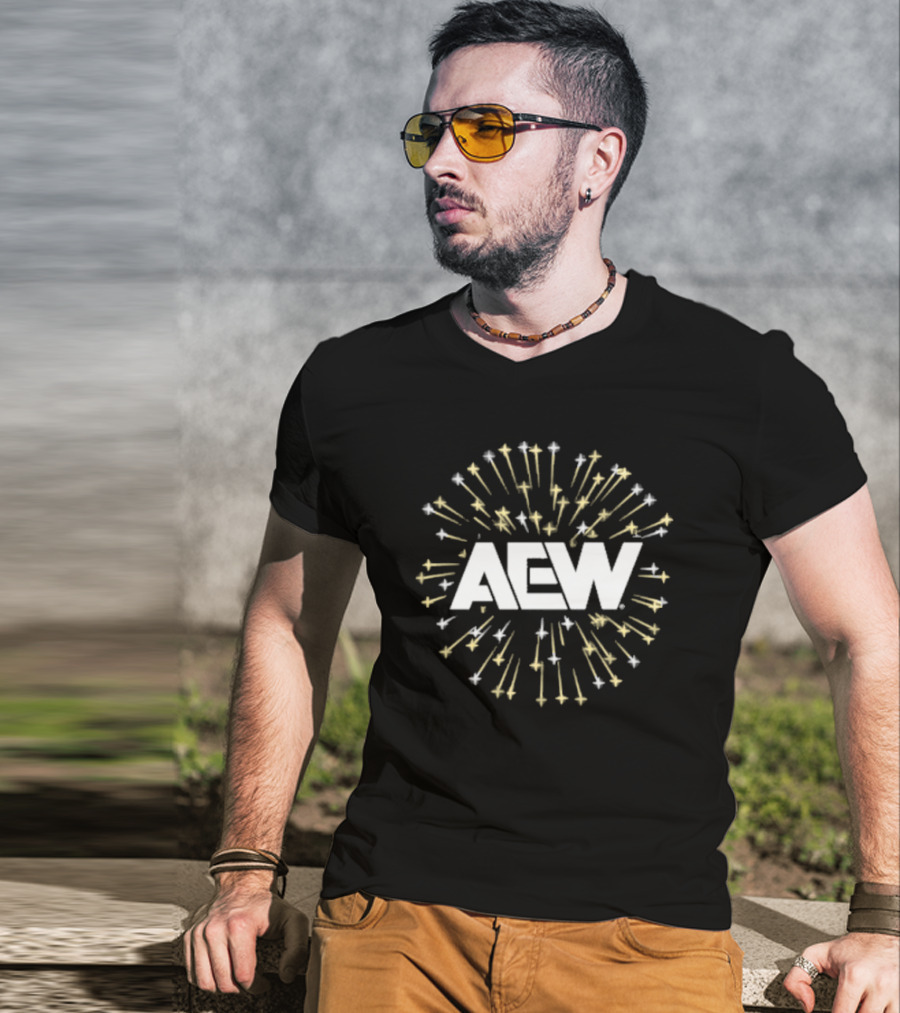AEW Firework Burst T-Shirt