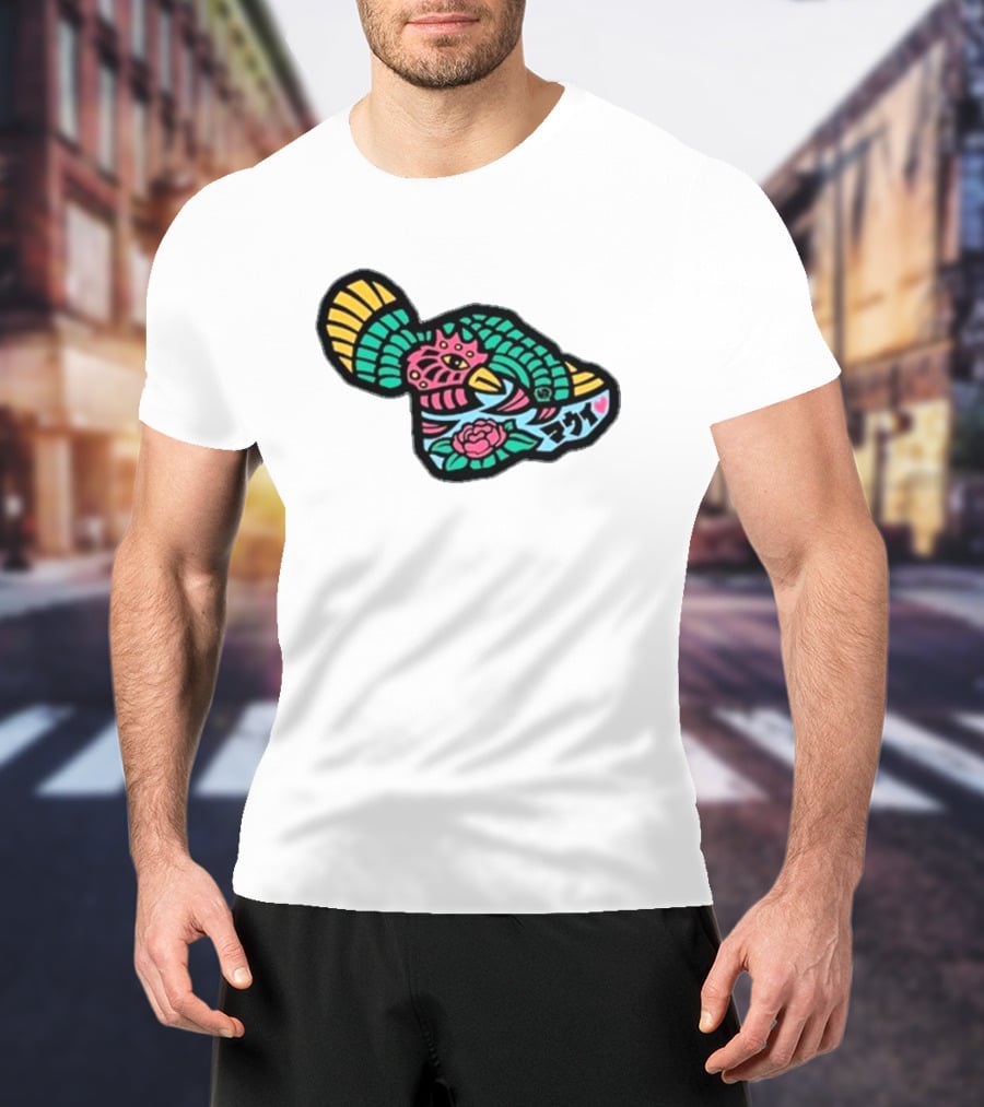 Sumofish Maui Kanji Flower Phoenix T-Shirt
