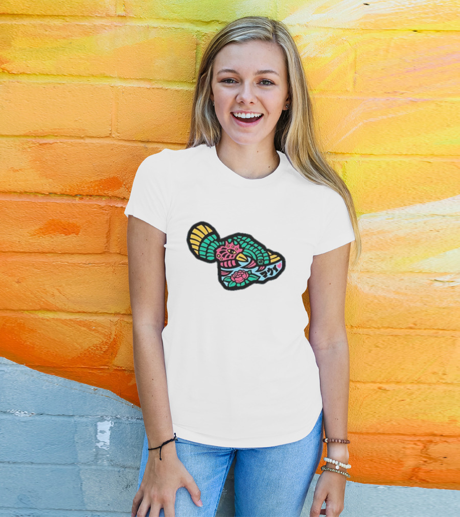 Sumofish Maui Kanji Flower Phoenix T-Shirt