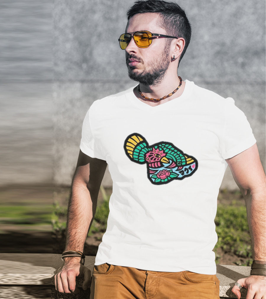 Sumofish Maui Kanji Flower Phoenix T-Shirt