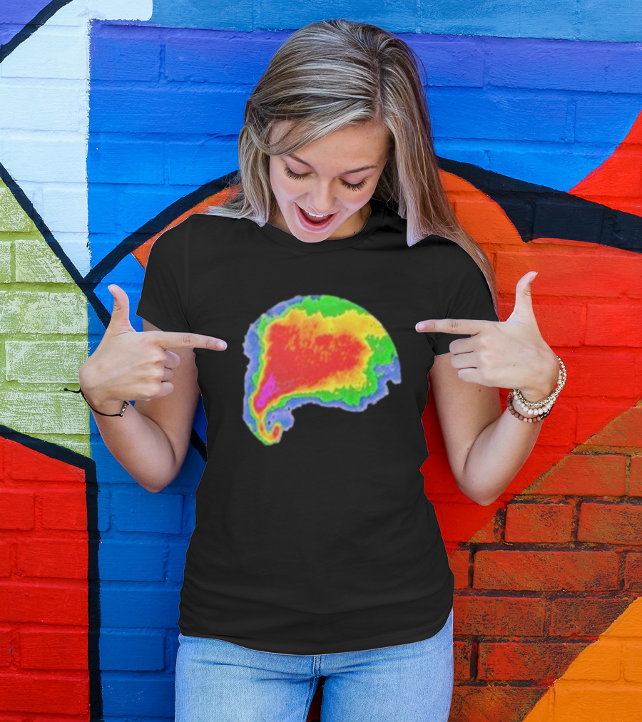 Supercell Weather Radar Heat Map Storm Formation T-Shirt