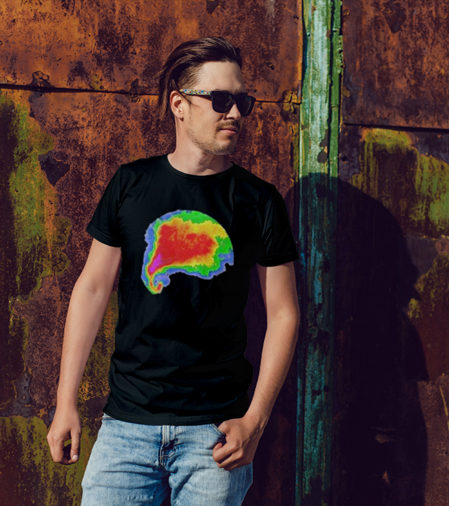 Supercell Weather Radar Heat Map Storm Formation T-Shirt
