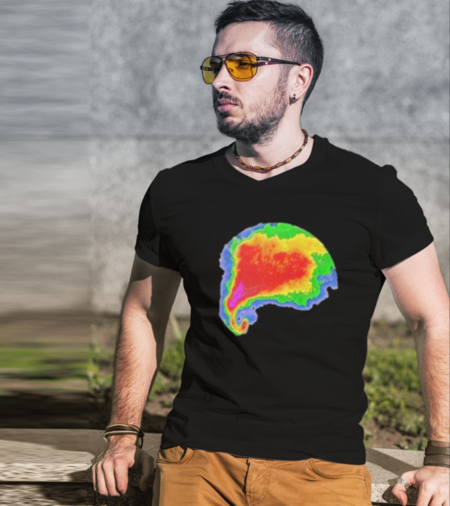 Supercell Weather Radar Heat Map Storm Formation T-Shirt