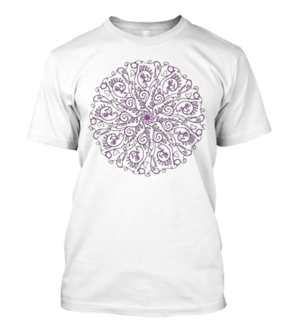Swear Word Spirals On Intricate Mandala T-Shirt