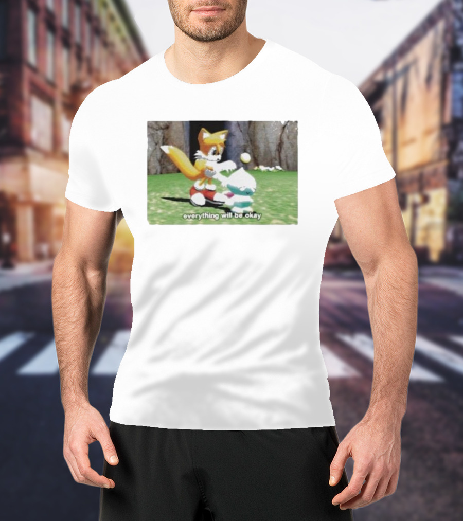 Tails Chao Everything Will Be Okay Game Scene Comfort T-Shirt