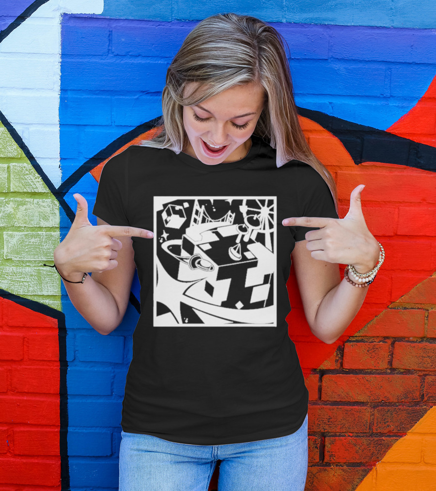 Tallulah Richarlyson Tilin QSMP Egg Surreal Cityscape Blocks Space T-Shirt