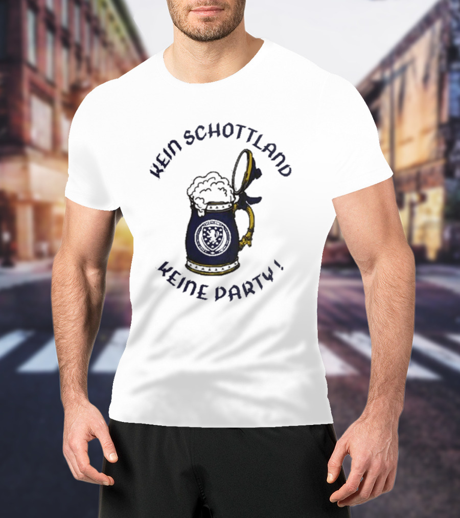 Kein Schottland Keine Party Bierkrug Schottisches Wappen T-Shirt